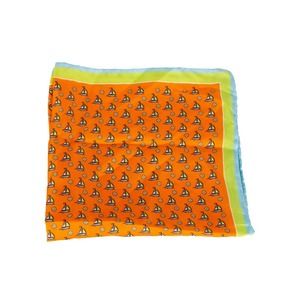 FEFE SPRING GREEN & MULTICOLOR PRINT PAISLEY POCKET SQUARE | MENS SIZE 32CM